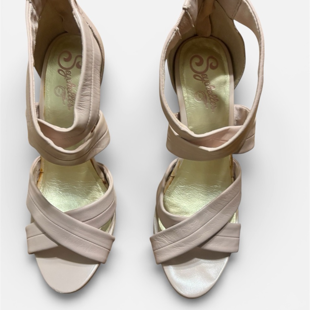 Seychelles Cream Strappy Heels